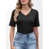 image:imageANRABESS Womens Half Sleeve Tops V Neck Shirts Basic Fit Tee Trendy Summer Business Casual TShirts Fashion Clothing 2026Black