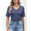 image:imageANRABESS Womens Half Sleeve Tops V Neck Shirts Basic Fit Tee Trendy Summer Business Casual TShirts Fashion Clothing 2026Blue Gray