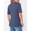 image:imageANRABESS Womens Half Sleeve Tops V Neck Shirts Basic Fit Tee Trendy Summer Business Casual TShirts Fashion Clothing 2026Blue Gray