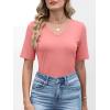 image:imageANRABESS Womens Half Sleeve Tops V Neck Shirts Basic Fit Tee Trendy Summer Business Casual TShirts Fashion Clothing 2026Coral