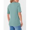 image:imageANRABESS Womens Half Sleeve Tops V Neck Shirts Basic Fit Tee Trendy Summer Business Casual TShirts Fashion Clothing 2026Gray Green