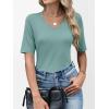 image:imageANRABESS Womens Half Sleeve Tops V Neck Shirts Basic Fit Tee Trendy Summer Business Casual TShirts Fashion Clothing 2026Gray Green