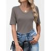 image:imageANRABESS Womens Half Sleeve Tops V Neck Shirts Basic Fit Tee Trendy Summer Business Casual TShirts Fashion Clothing 2026Gray Taupe