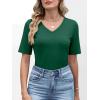 image:imageANRABESS Womens Half Sleeve Tops V Neck Shirts Basic Fit Tee Trendy Summer Business Casual TShirts Fashion Clothing 2026Green