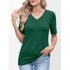 image:imageANRABESS Womens Half Sleeve Tops V Neck Shirts Basic Fit Tee Trendy Summer Business Casual TShirts Fashion Clothing 2026Green