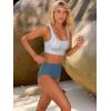 image:imageANRABESS Womens High Waisted Bikini Sets Two Piece Tummy Control Swimsuits High Cut Summer Beach Vacation Bathing SuitsBlue White Stripe