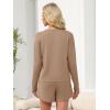 image:imageANRABESS Womens Long Sleeve Pajama Sets 2026 Fall 2 Piece Outfits Lounge Matching Short Set Striped Pjs Loungewear SleepwearLight Brown
