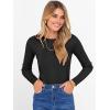 image:imageANRABESS Womens Long Sleeve Slim Fit Crewneck Lightweight Sweaters 2025 Fall Winter Basic Fitted Rib Knit Pullover TopsBlack