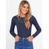 image:imageANRABESS Womens Long Sleeve Slim Fit Crewneck Lightweight Sweaters 2025 Fall Winter Basic Fitted Rib Knit Pullover TopsNavy Blue