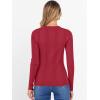 image:imageANRABESS Womens Long Sleeve Slim Fit Crewneck Lightweight Sweaters 2025 Fall Winter Basic Fitted Rib Knit Pullover TopsRed