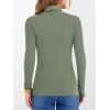 image:imageANRABESS Womens Long Sleeve Turtleneck Shirts Casual Ribbed Basic Tee Slim Soft Thermal Tops 2025 Fall Going Out ClothesSage Green