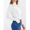 image:imageANRABESS Womens Long Sleeve Turtleneck Shirts Casual Ribbed Basic Tee Slim Soft Thermal Tops 2025 Fall Going Out ClothesWhite