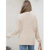 image:imageANRABESS Womens Mock Turtle Neck Sweaters Cable Knit Long Sleeve 2026 Fall Winter Tunic SweaterBeige