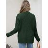 image:imageANRABESS Womens Mock Turtle Neck Sweaters Cable Knit Long Sleeve 2026 Fall Winter Tunic SweaterDeep Green
