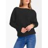 image:imageANRABESS Womens Off Shoulder Sweaters 2025 Fall Long Batwing Sleeve Loose Fit Knit Tops Casual Pullovers JumpersBlack