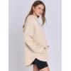 image:imageANRABESS Womens Oversized Hoodie Quarter Zip Sweatshirts 2025 Fall Winter Tunic Pullover Top Trendy Teen Girls Preppy ClothesAlomnd