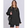 image:imageANRABESS Womens Oversized Hoodie Quarter Zip Sweatshirts 2025 Fall Winter Tunic Pullover Top Trendy Teen Girls Preppy ClothesBlack