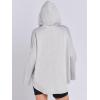 image:imageANRABESS Womens Oversized Hoodie Quarter Zip Sweatshirts 2025 Fall Winter Tunic Pullover Top Trendy Teen Girls Preppy ClothesLight Grey