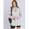 image:imageANRABESS Womens Oversized Hoodie Quarter Zip Sweatshirts 2025 Fall Winter Tunic Pullover Top Trendy Teen Girls Preppy ClothesLight Grey