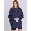 image:imageANRABESS Womens Oversized Hoodie Quarter Zip Sweatshirts 2025 Fall Winter Tunic Pullover Top Trendy Teen Girls Preppy ClothesNavy Blue