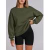 image:imageANRABESS Womens Oversized Sweatshirts Hoodies Crewneck Fleece Pullover Sweaters 2026 Fall Outfits Teen Girls Winter ClothesArmygreen