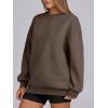 image:imageANRABESS Womens Oversized Sweatshirts Hoodies Crewneck Fleece Pullover Sweaters 2026 Fall Outfits Teen Girls Winter ClothesBrown