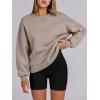 image:imageANRABESS Womens Oversized Sweatshirts Hoodies Crewneck Fleece Pullover Sweaters 2026 Fall Outfits Teen Girls Winter ClothesCoffee Grey