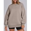image:imageANRABESS Womens Oversized Sweatshirts Hoodies Crewneck Fleece Pullover Sweaters 2026 Fall Outfits Teen Girls Winter ClothesCoffee Grey