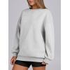 image:imageANRABESS Womens Oversized Sweatshirts Hoodies Crewneck Fleece Pullover Sweaters 2026 Fall Outfits Teen Girls Winter ClothesGrey