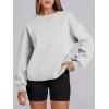 image:imageANRABESS Womens Oversized Sweatshirts Hoodies Crewneck Fleece Pullover Sweaters 2026 Fall Outfits Teen Girls Winter ClothesGrey