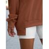 image:imageANRABESS Womens Oversized Sweatshirts Long Sleeve Tunic Shirts V Neck Loose Pullover Tops 2026 Spring Teen Girls OutfitCaramel Brown