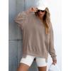 image:imageANRABESS Womens Oversized Sweatshirts Long Sleeve Tunic Shirts V Neck Loose Pullover Tops 2026 Spring Teen Girls OutfitDark Khaki