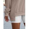 image:imageANRABESS Womens Oversized Sweatshirts Long Sleeve Tunic Shirts V Neck Loose Pullover Tops 2026 Spring Teen Girls OutfitDark Khaki