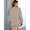 image:imageANRABESS Womens Oversized Sweatshirts Long Sleeve Tunic Shirts V Neck Loose Pullover Tops 2026 Spring Teen Girls OutfitDark Khaki