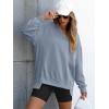image:imageANRABESS Womens Oversized Sweatshirts Long Sleeve Tunic Shirts V Neck Loose Pullover Tops 2026 Spring Teen Girls OutfitLight Blue
