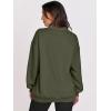 image:imageANRABESS Womens Oversized V Neck Sweatshirt Fleece Long Sleeve Hoodies Pullover Comfy Top 2026 Outfits Teen Preppy ClothesArmy Green