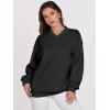 image:imageANRABESS Womens Oversized V Neck Sweatshirt Fleece Long Sleeve Hoodies Pullover Comfy Top 2026 Outfits Teen Preppy ClothesBlack