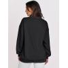 image:imageANRABESS Womens Oversized V Neck Sweatshirt Fleece Long Sleeve Hoodies Pullover Comfy Top 2026 Outfits Teen Preppy ClothesBlack