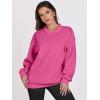 image:imageANRABESS Womens Oversized V Neck Sweatshirt Fleece Long Sleeve Hoodies Pullover Comfy Top 2026 Outfits Teen Preppy ClothesHot Pink