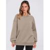 image:imageANRABESS Womens Oversized V Neck Sweatshirt Fleece Long Sleeve Hoodies Pullover Comfy Top 2026 Outfits Teen Preppy ClothesLight Brown