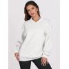 image:imageANRABESS Womens Oversized V Neck Sweatshirt Fleece Long Sleeve Hoodies Pullover Comfy Top 2026 Outfits Teen Preppy ClothesWhite