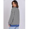 image:imageANRABESS Womens Striped Oversized Sweatshirts Crew Neck Long Sleeve Shirts Soft Color Block Pullover Top Fashion ClothingBlack White