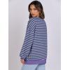 image:imageANRABESS Womens Striped Oversized Sweatshirts Crew Neck Long Sleeve Shirts Soft Color Block Pullover Top Fashion ClothingBlue Purple