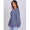 image:imageANRABESS Womens Striped Oversized Sweatshirts Crew Neck Long Sleeve Shirts Soft Color Block Pullover Top Fashion ClothingBlue Purple
