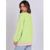 image:imageANRABESS Womens Striped Oversized Sweatshirts Crew Neck Long Sleeve Shirts Soft Color Block Pullover Top Fashion ClothingLight Yellow Green