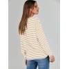 image:imageANRABESS Womens Striped Sweaters Long Sleeve Top Crewneck Color Block Casual Loose Knitted Pullover Shirts 2025 Fall OutfitsApricot White Grey