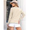 image:imageANRABESS Womens Striped Sweaters Long Sleeve Top Crewneck Color Block Casual Loose Knitted Pullover Shirts 2025 Fall OutfitsApricot White Grey