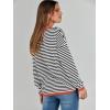 image:imageANRABESS Womens Striped Sweaters Long Sleeve Top Crewneck Color Block Casual Loose Knitted Pullover Shirts 2025 Fall OutfitsBlack White Orange