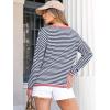 image:imageANRABESS Womens Striped Sweaters Long Sleeve Top Crewneck Color Block Casual Loose Knitted Pullover Shirts 2025 Fall OutfitsBlue White Pink