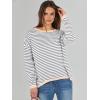image:imageANRABESS Womens Striped Sweaters Long Sleeve Top Crewneck Color Block Casual Loose Knitted Pullover Shirts 2025 Fall OutfitsGrey White Apricot